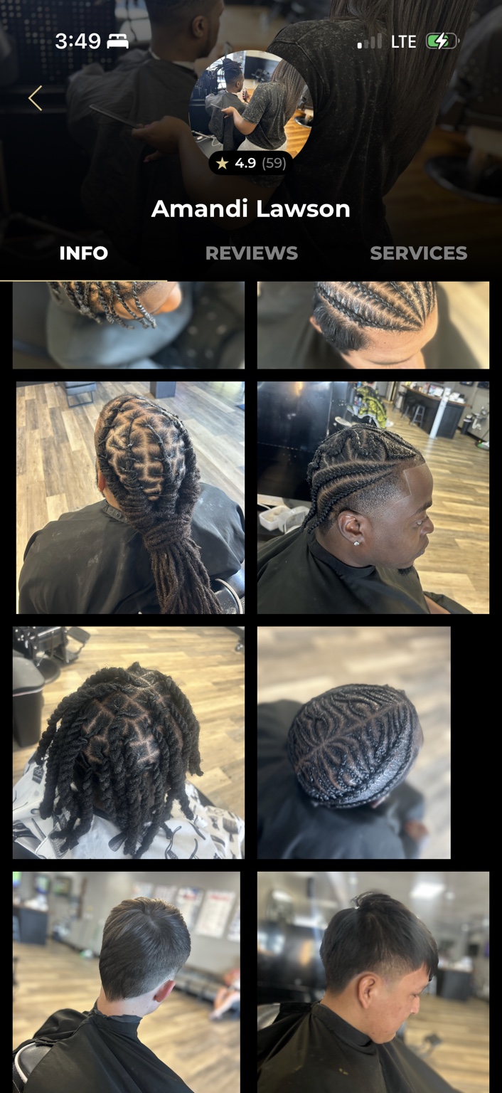 Amandi Lawson braid nail and haircut gallery collage