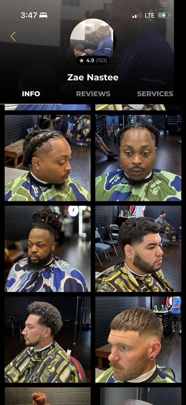 Zae Nastee Cutz haircut gallery collage