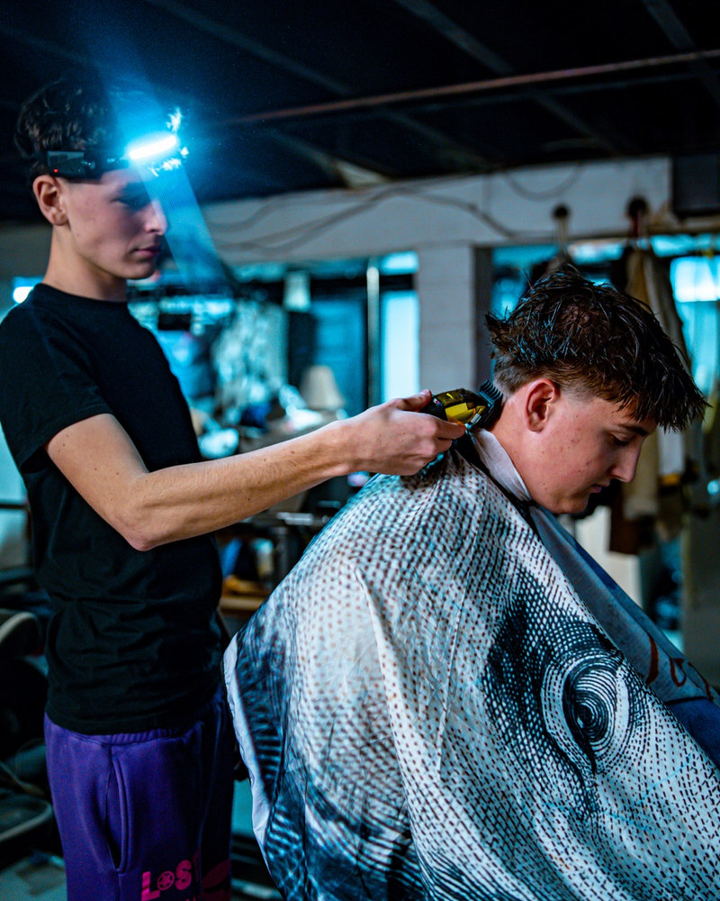 Ryder, an upcoming barber at Keep It Fresh Barbershop
